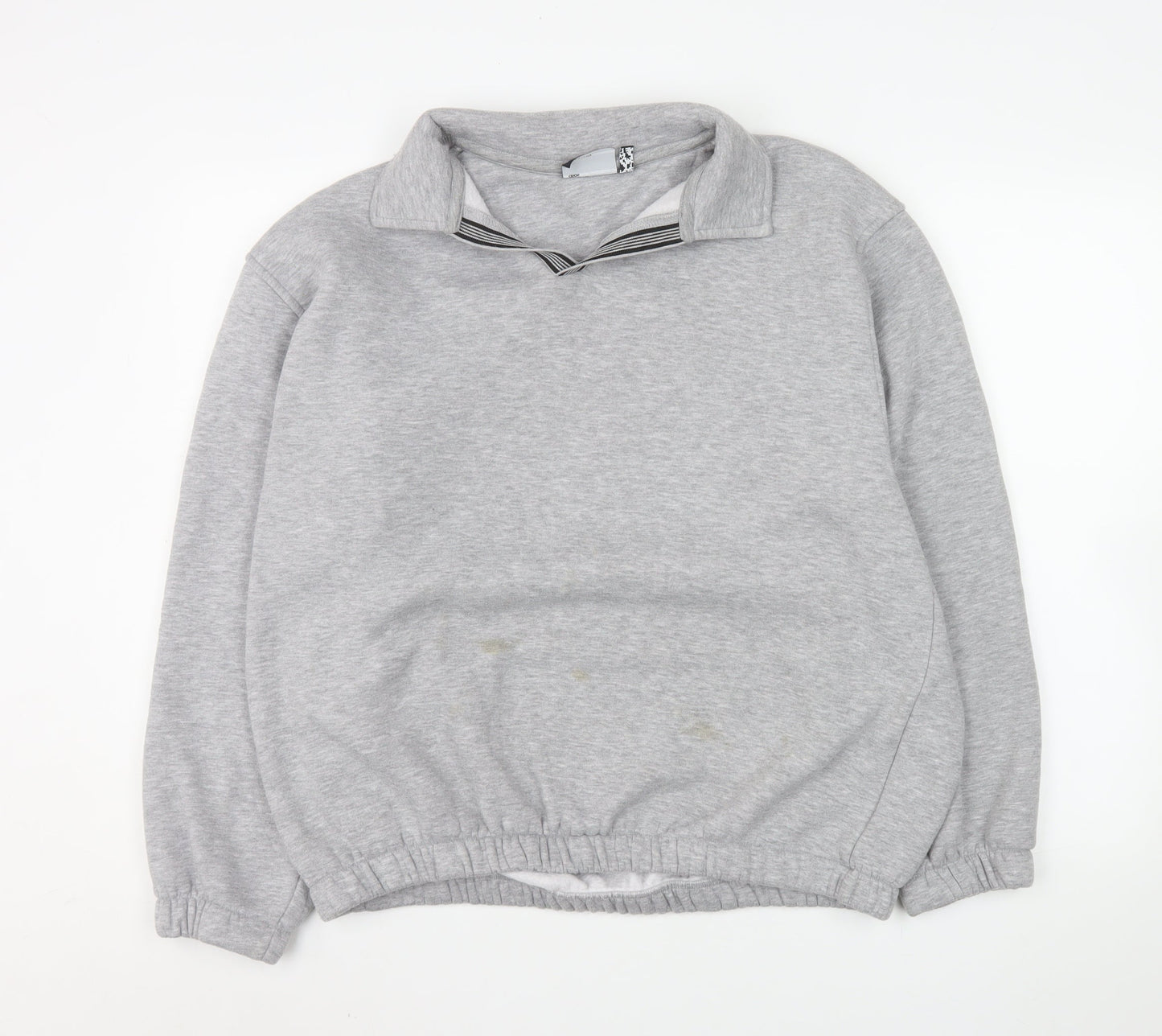 ASOS Men's Grey Collared Pullover Sweatshirt M Regular Fit