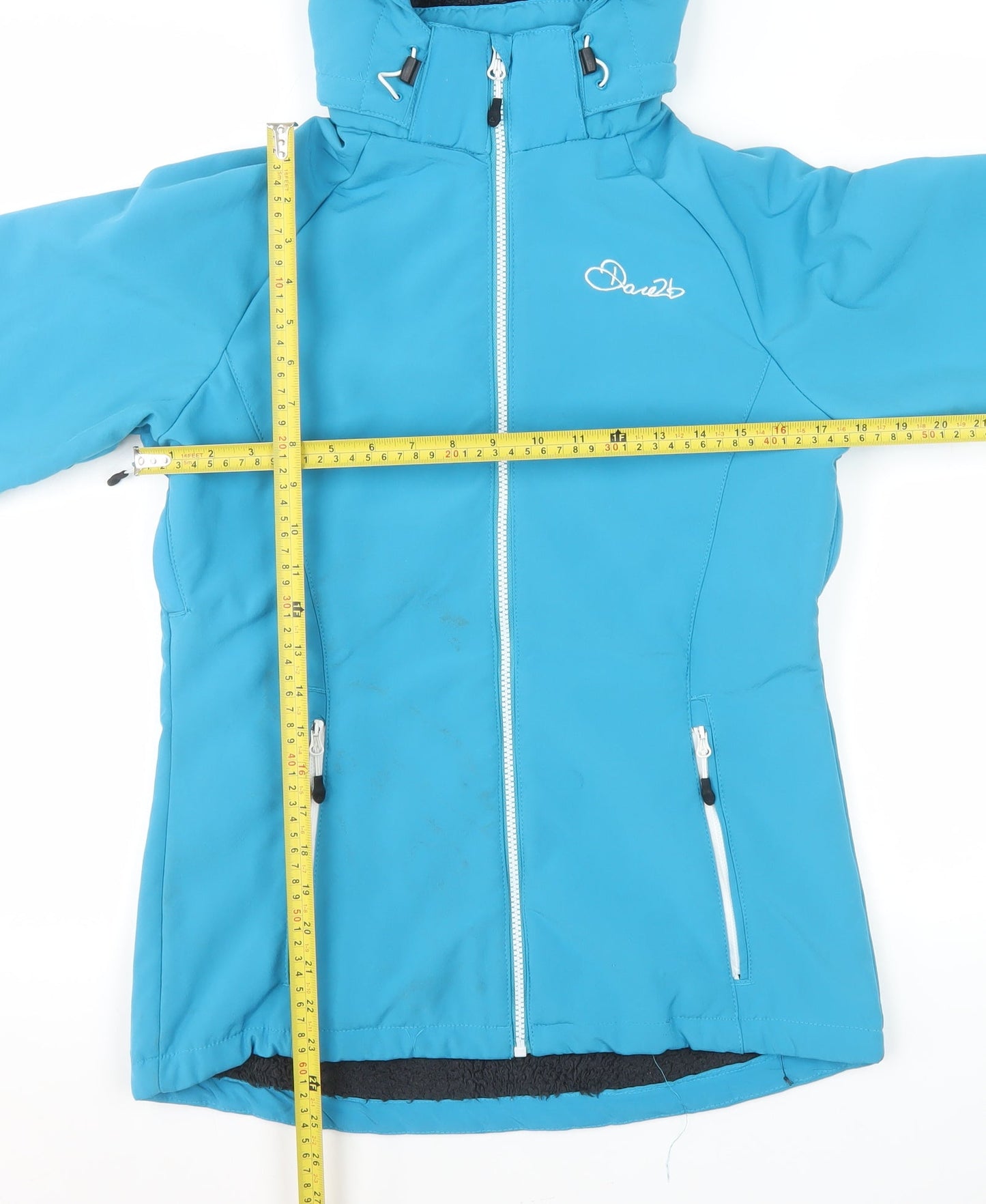 Dare 2b Womens Blue Softshell Hooded Mid-Length Jacket Size 10