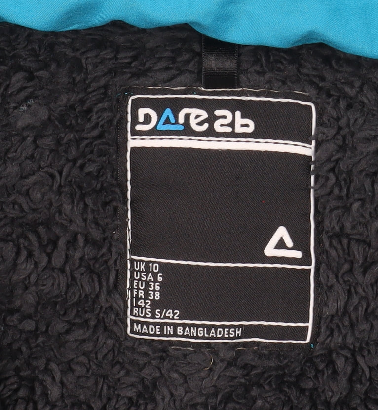 Dare 2b Womens Blue Softshell Hooded Mid-Length Jacket Size 10