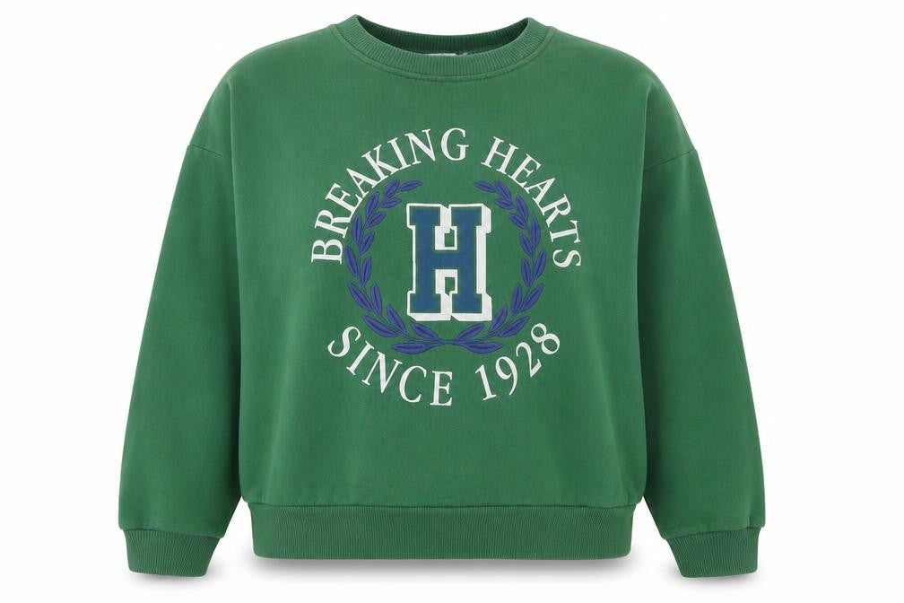 Stradivarius Womens Green Crew Neck Pullover Sweatshirt Size 12