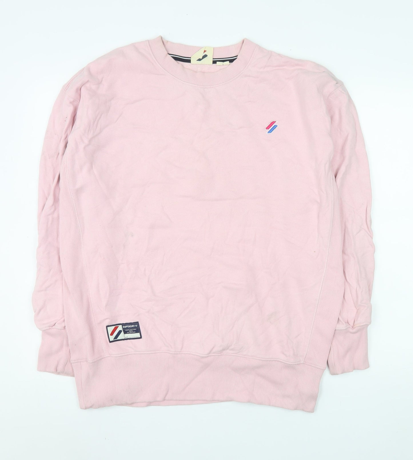 Superdry Men's Pink Crew Neck Cotton Sweatshirt XS