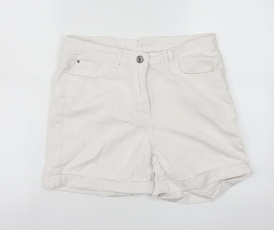 APT Women’s Ivory Chino Shorts Size 14 Stretch Cotton Twill