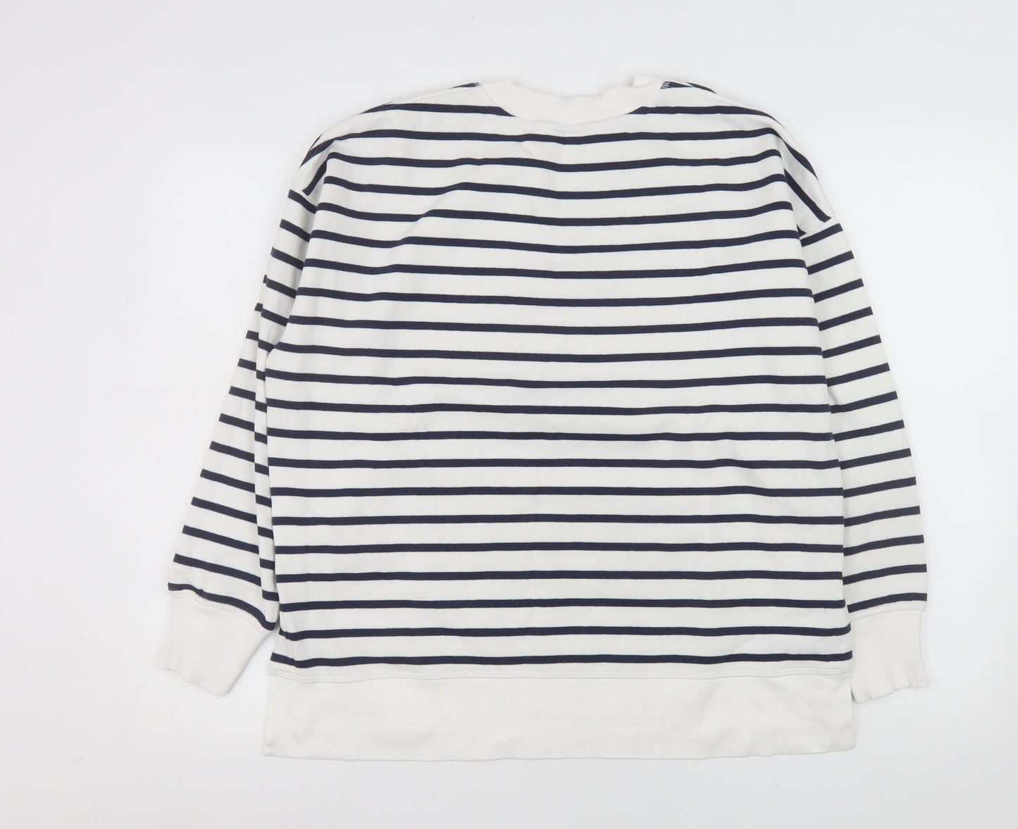 Primark Women’s Navy Stripe Pullover Sweatshirt 2XS Cotton Blend