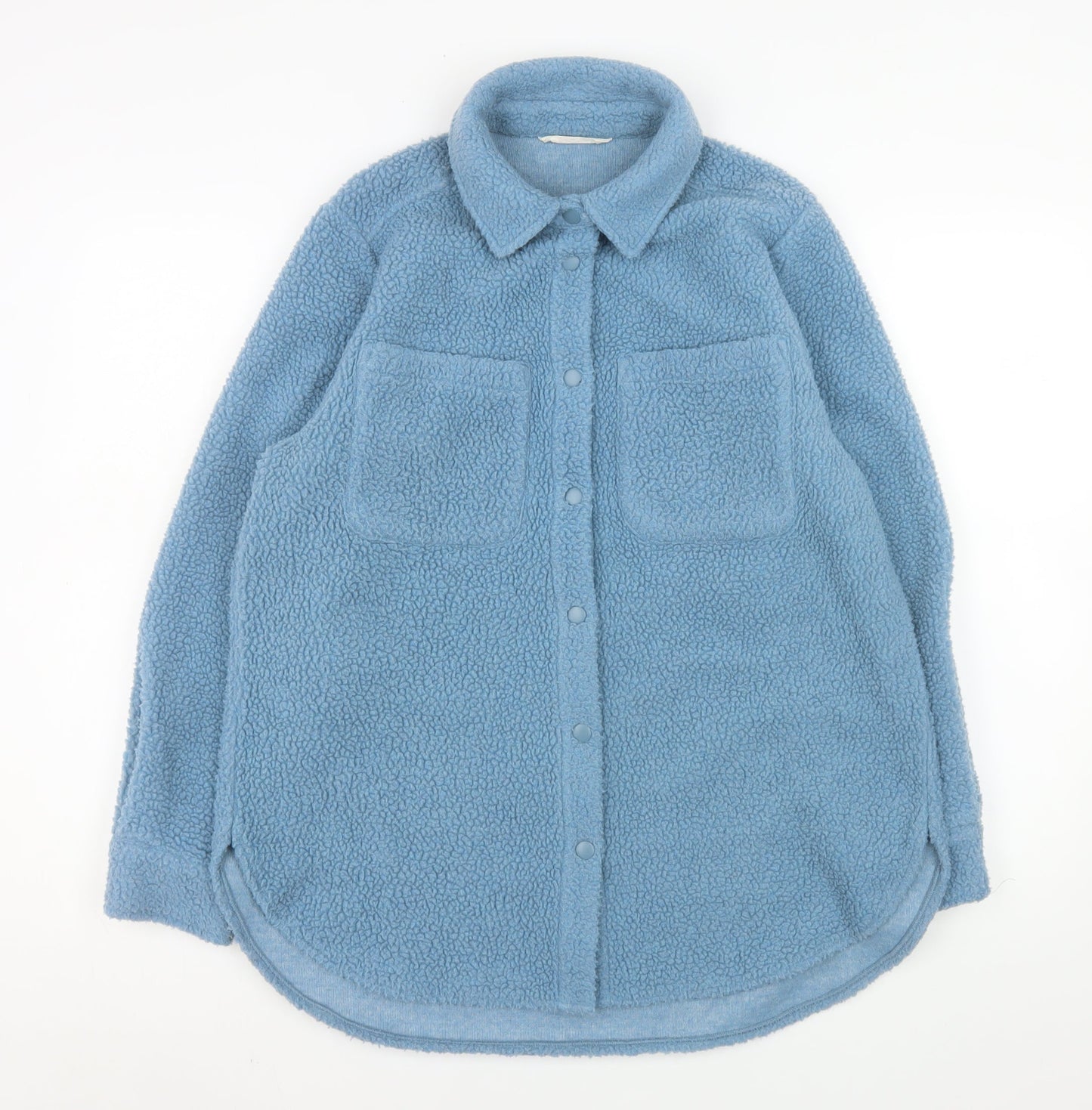John Lewis Women’s Blue Fleece Button Jacket Size S