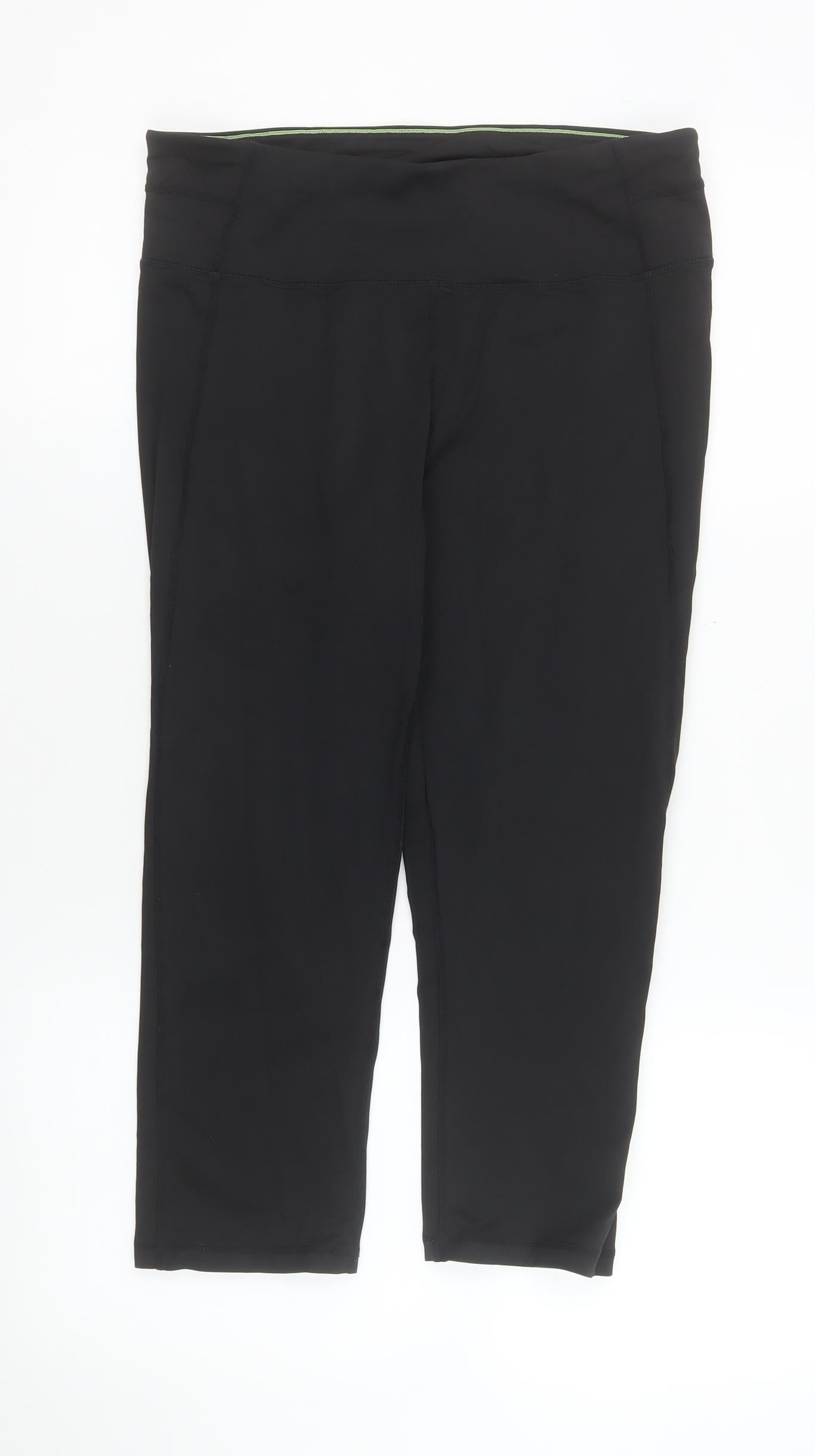 Calvin Klein Women Black Capri Leggings L Performance Activewear