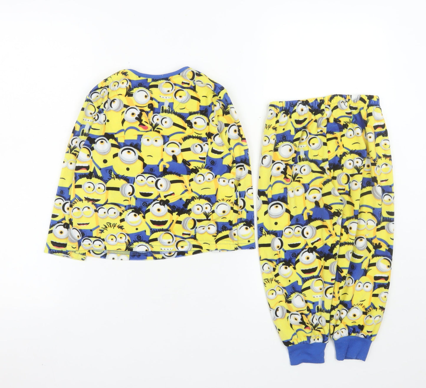 Minions Boys Yellow Fleece Pyjama Set 2-3 Years Long Sleeve Cartoon Nightwear