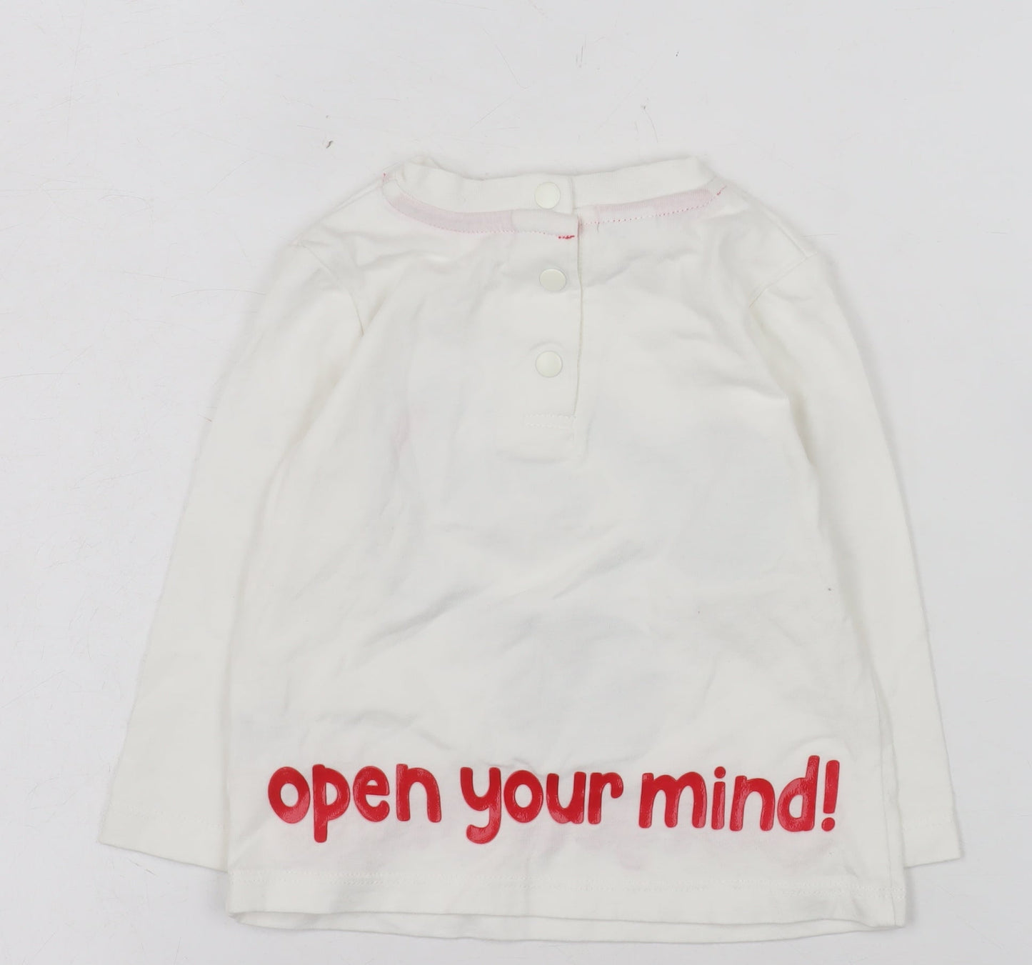 Disney Prénatal Baby Long Sleeve White Cotton T-Shirt 6-9 Months Mickey Print