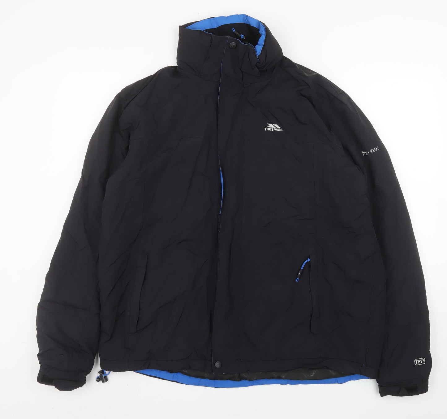 Trespass Men's Black L Waterproof Windproof Parka Jacket Lined Size L