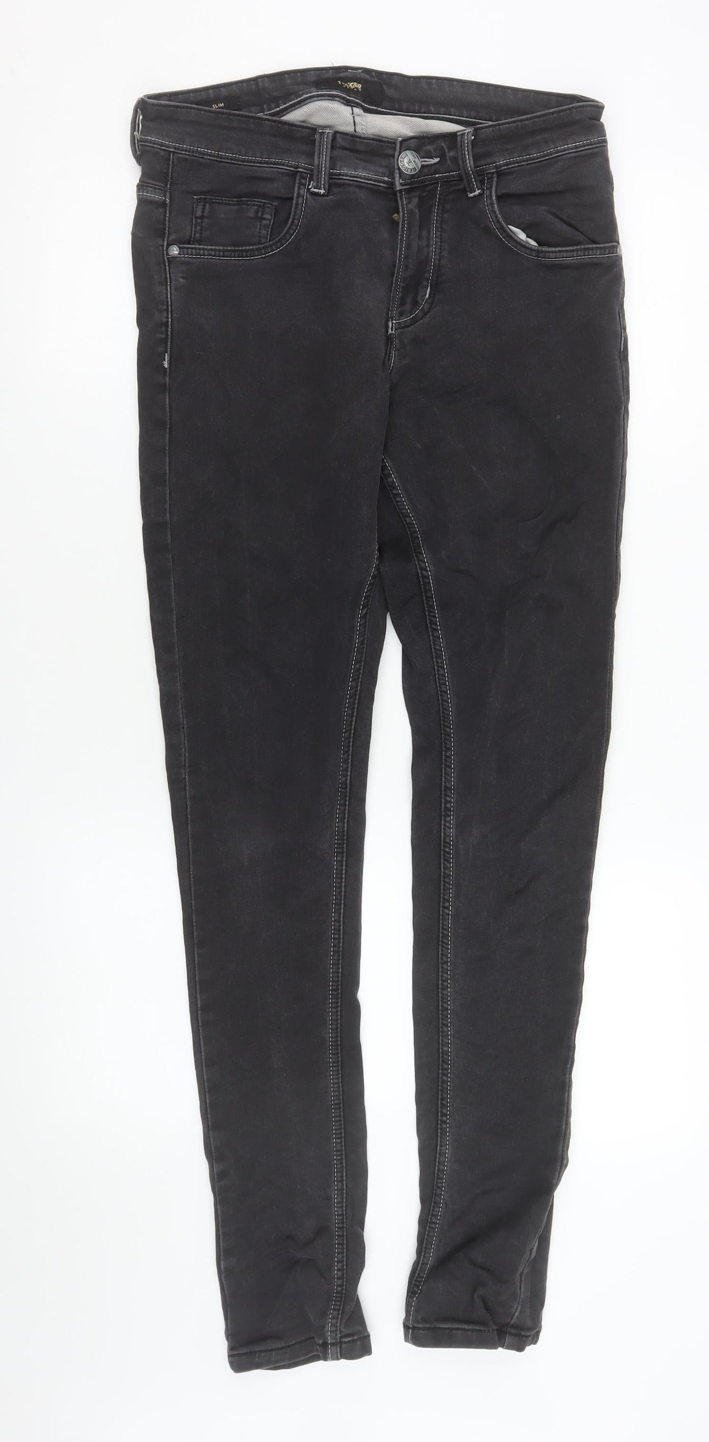 Trigger Men's Black Slim Fit Stretch Denim Jeans Size 30