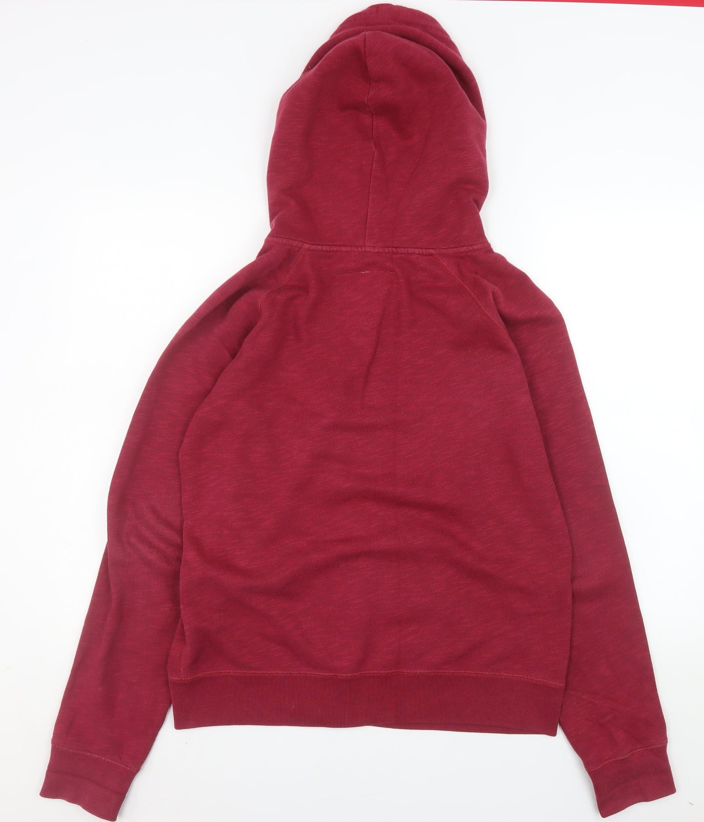 Jack Wills Women’s Red Full Zip Hoodie Jacket Size 14 Cotton Blend