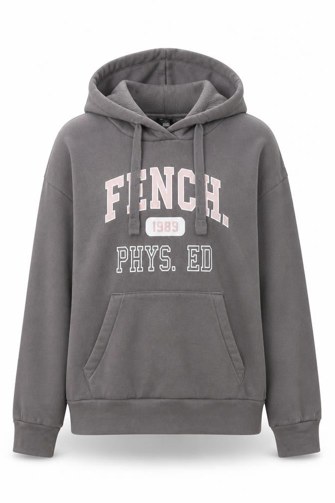 Bench Women’s Grey Pullover Hoodie UK 12 Medium Cotton Blend