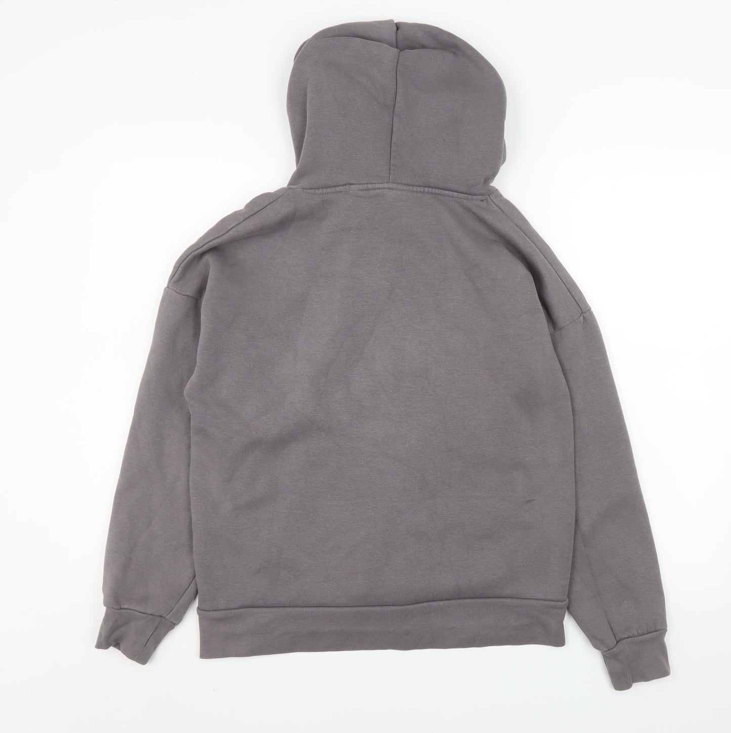 Bench Women’s Grey Pullover Hoodie UK 12 Medium Cotton Blend