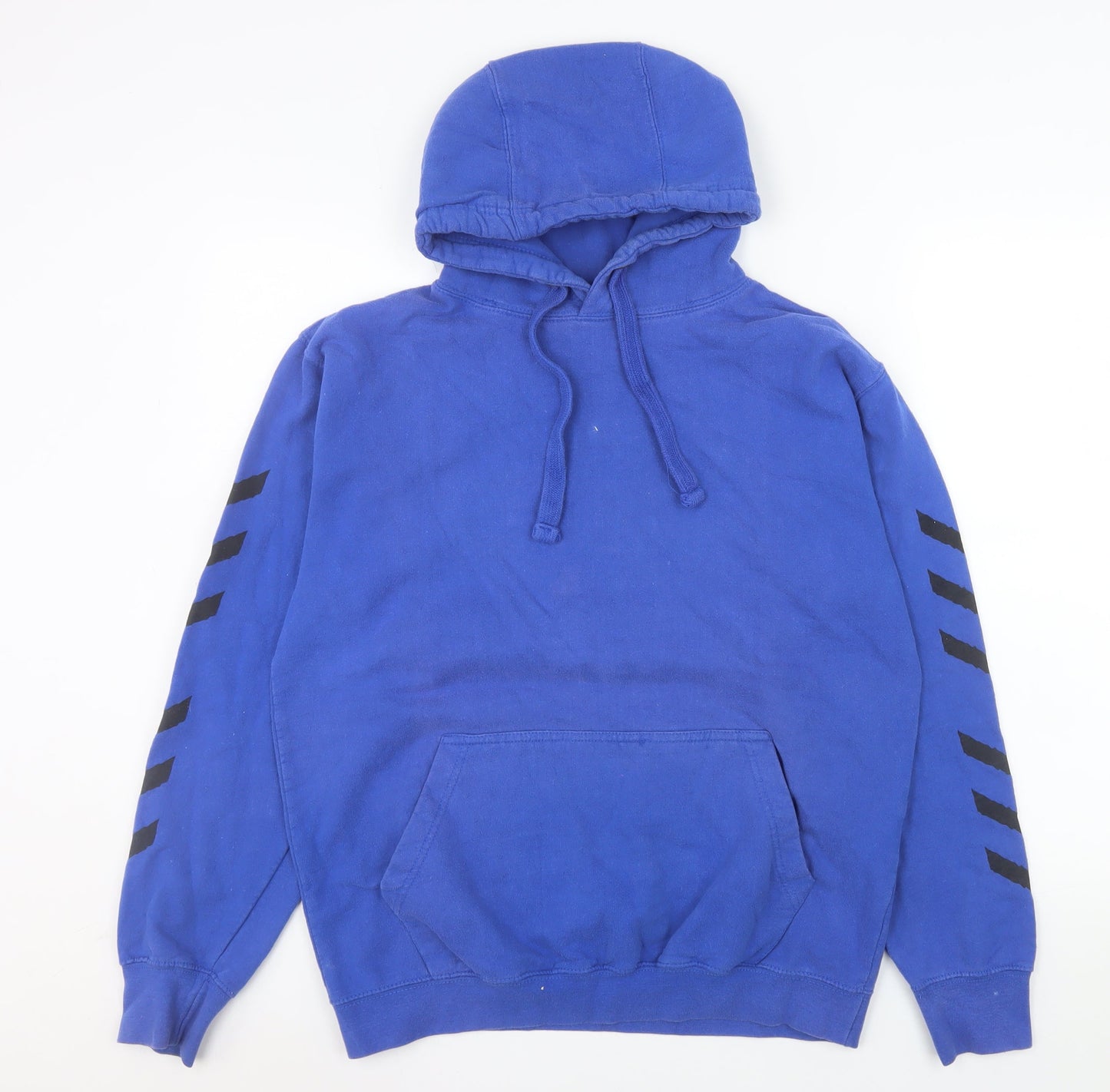 Hokori Men's Blue Pullover Hoodie M Regular Fit Fleece Sweatshirt