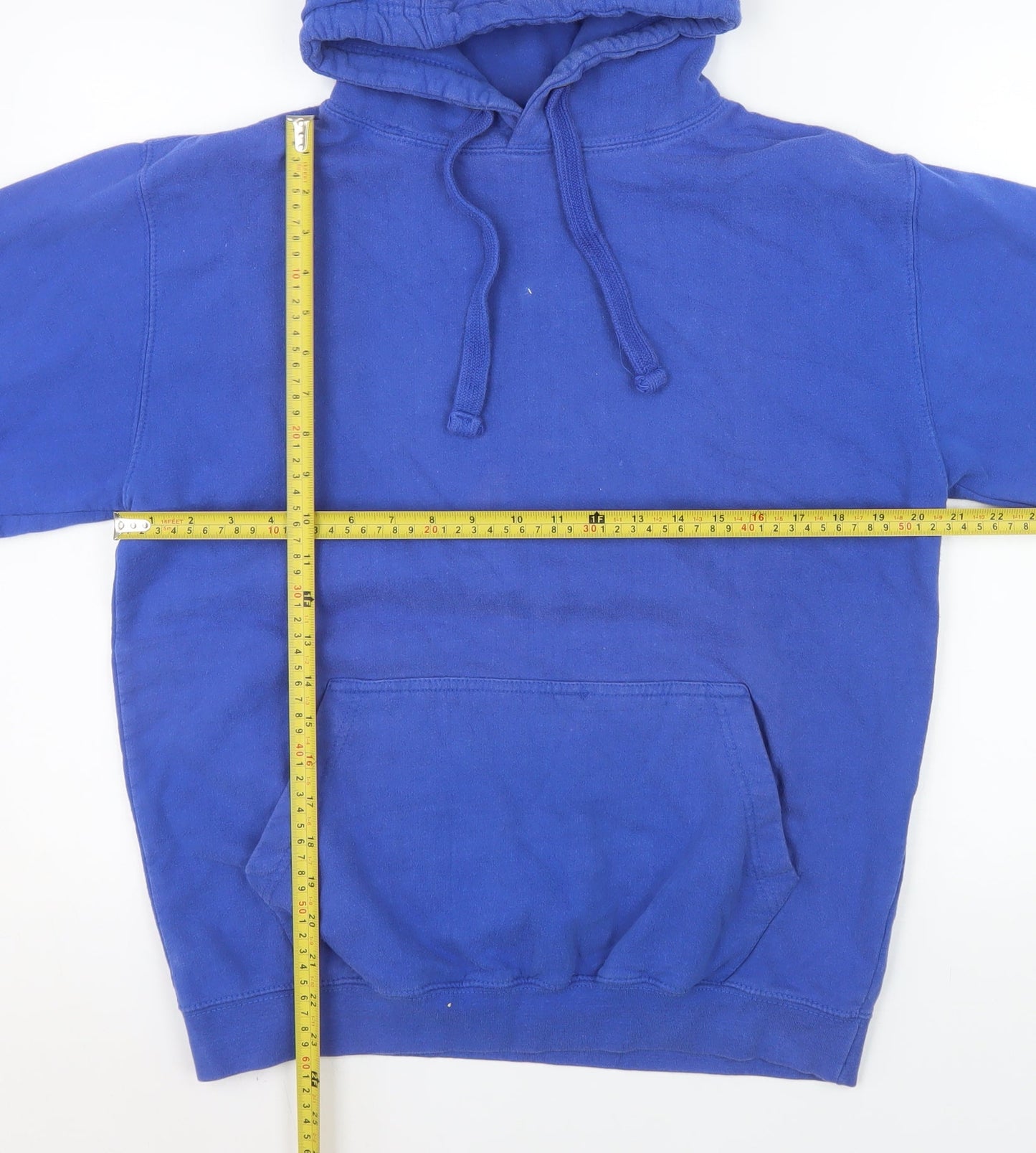 Hokori Men's Blue Pullover Hoodie M Regular Fit Fleece Sweatshirt