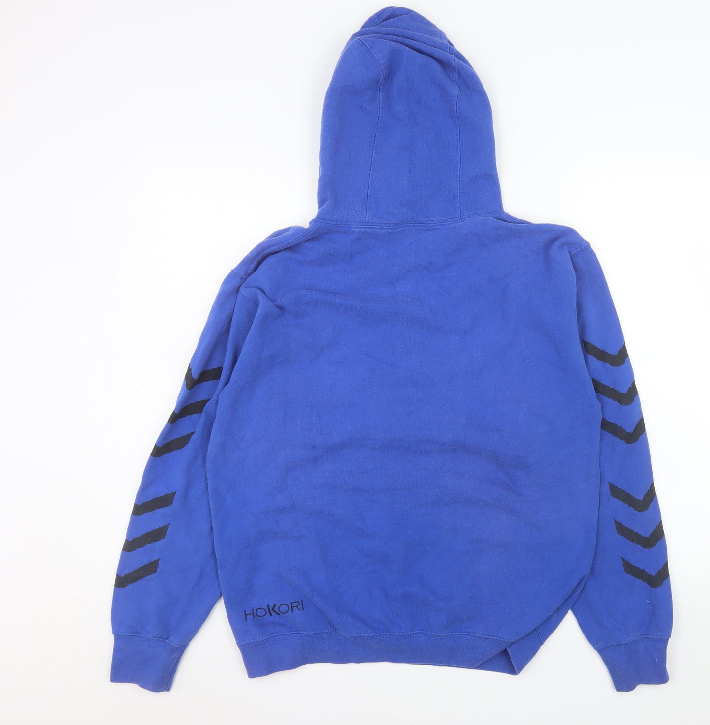 Hokori Men's Blue Pullover Hoodie M Regular Fit Fleece Sweatshirt