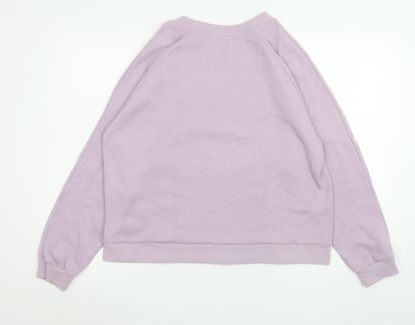 Bershka Disney Women Lilac Pullover Sweatshirt L Mickey Cool Print