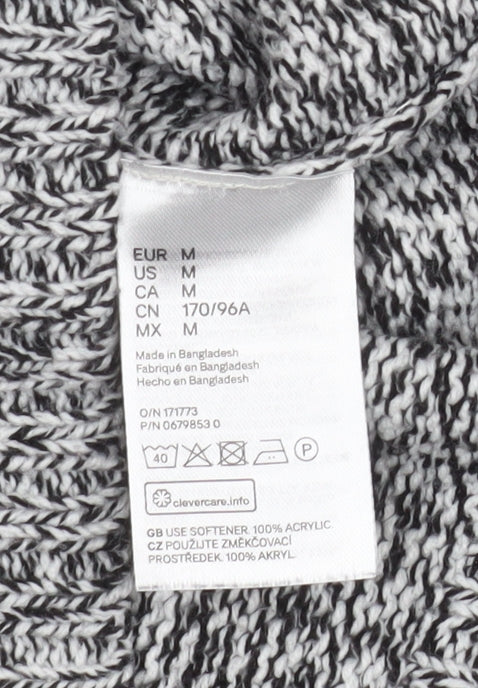 H&M Divided Men's Grey Chunky Knit Pullover Jumper Size M