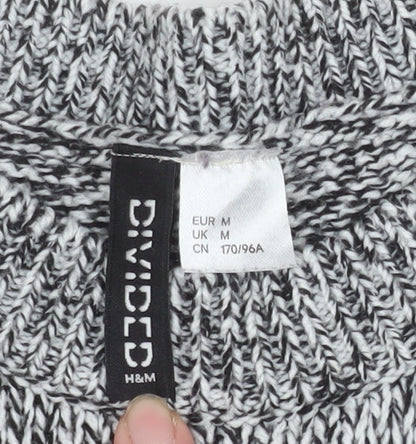 H&M Divided Men's Grey Chunky Knit Pullover Jumper Size M