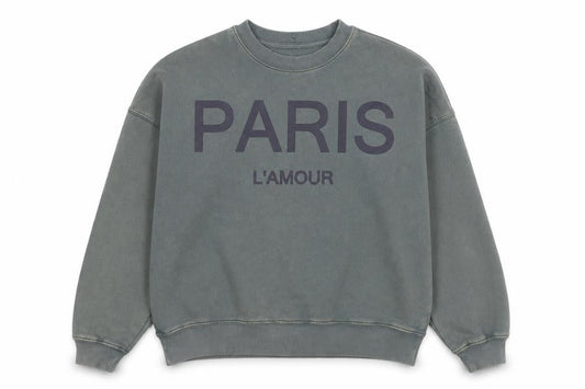 Next Men’s Green Paris L’Amour Graphic Sweatshirt Size M Relaxed Fit