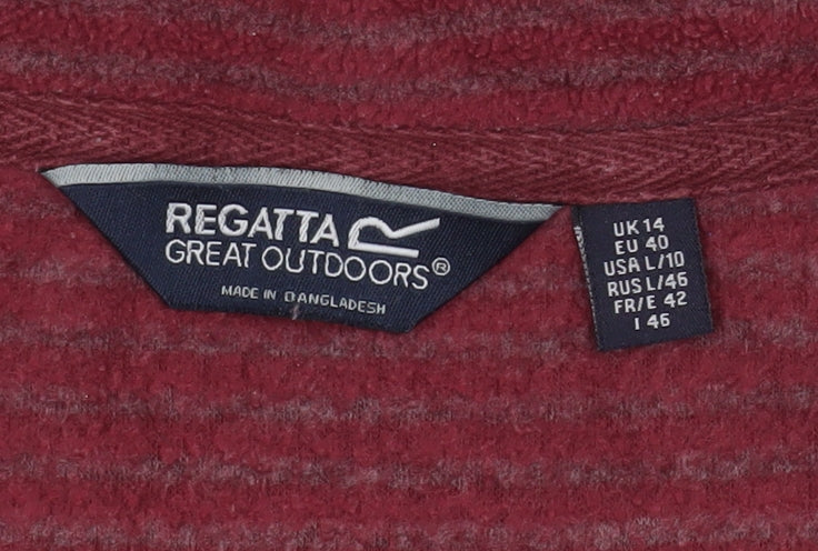Regatta Great Outdoors Women's Red 1/2 Zip Pullover Fleece UK 14