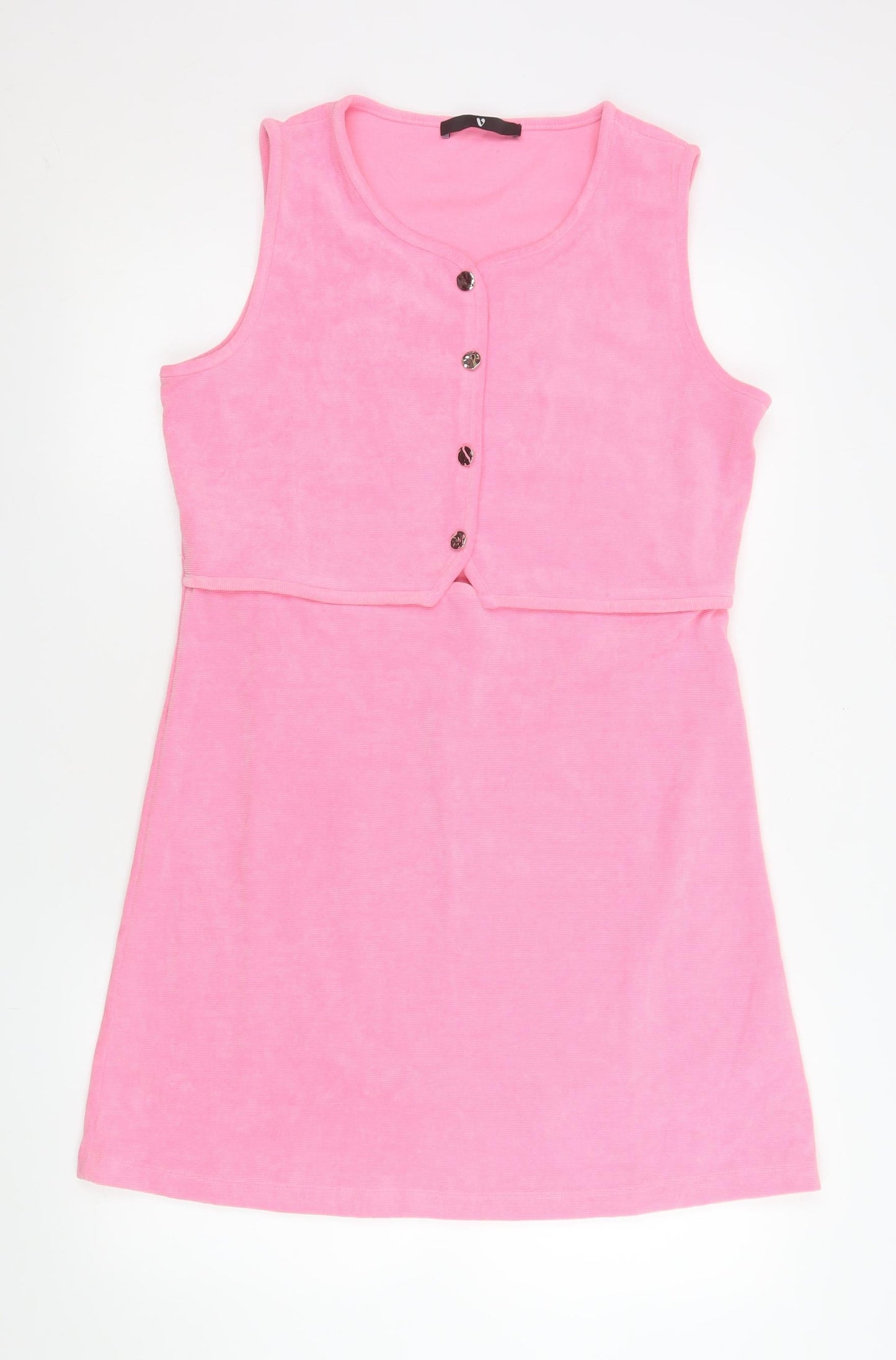 Very Women Pink Size 14 Sleeveless A-Line Knit Dress