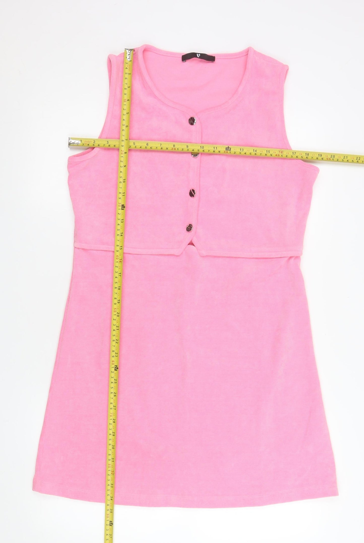 Very Women Pink Size 14 Sleeveless A-Line Knit Dress