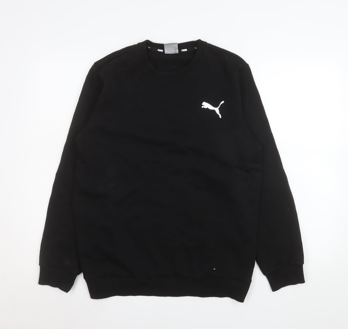 Puma Men's Black Small Crew Neck Pullover Sweatshirt