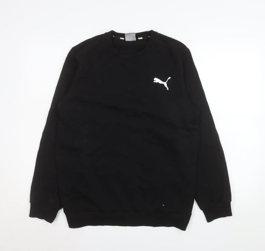 Puma Men's Black Small Crew Neck Pullover Sweatshirt