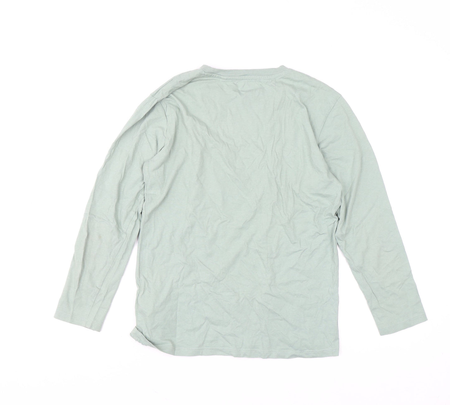 Unit Kids Girls Green Long Sleeve Graphic Cotton T-Shirt 11-12 Years