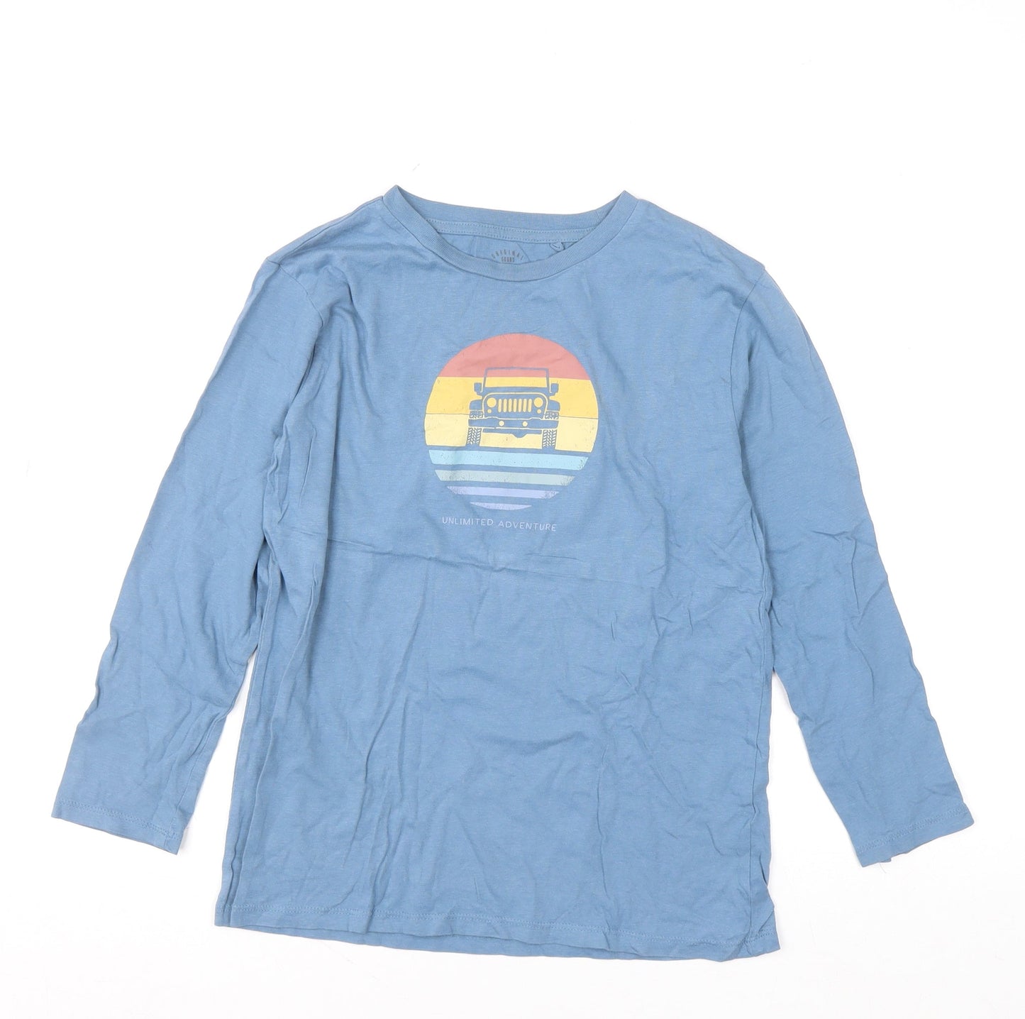 Unit Kids Boys Blue Long Sleeve Adventure Graphic Cotton T-Shirt 11-12 Years