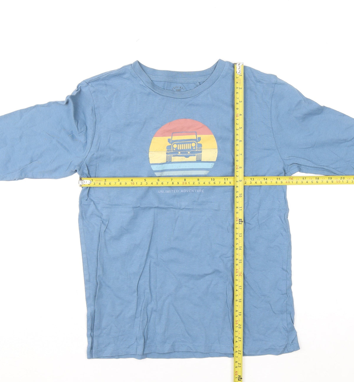 Unit Kids Boys Blue Long Sleeve Adventure Graphic Cotton T-Shirt 11-12 Years