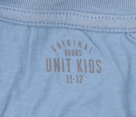 Unit Kids Boys Blue Long Sleeve Adventure Graphic Cotton T-Shirt 11-12 Years