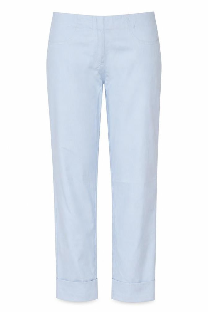 Gallery Women's Blue Chino Trousers Size M Viscose Blend