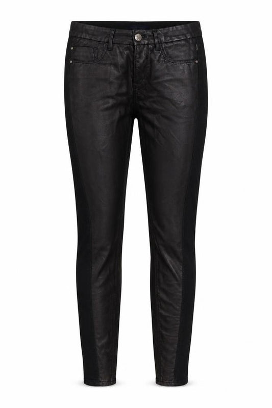 Atelier Gardeur Women's Black Faux Leather Slim Trousers Size 10