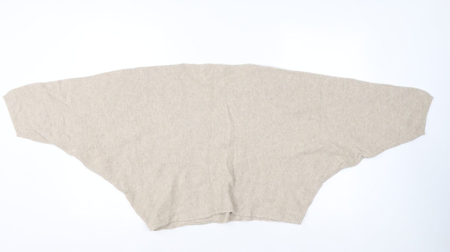 Collezione Gaia Women Beige Oversized Batwing Jumper M