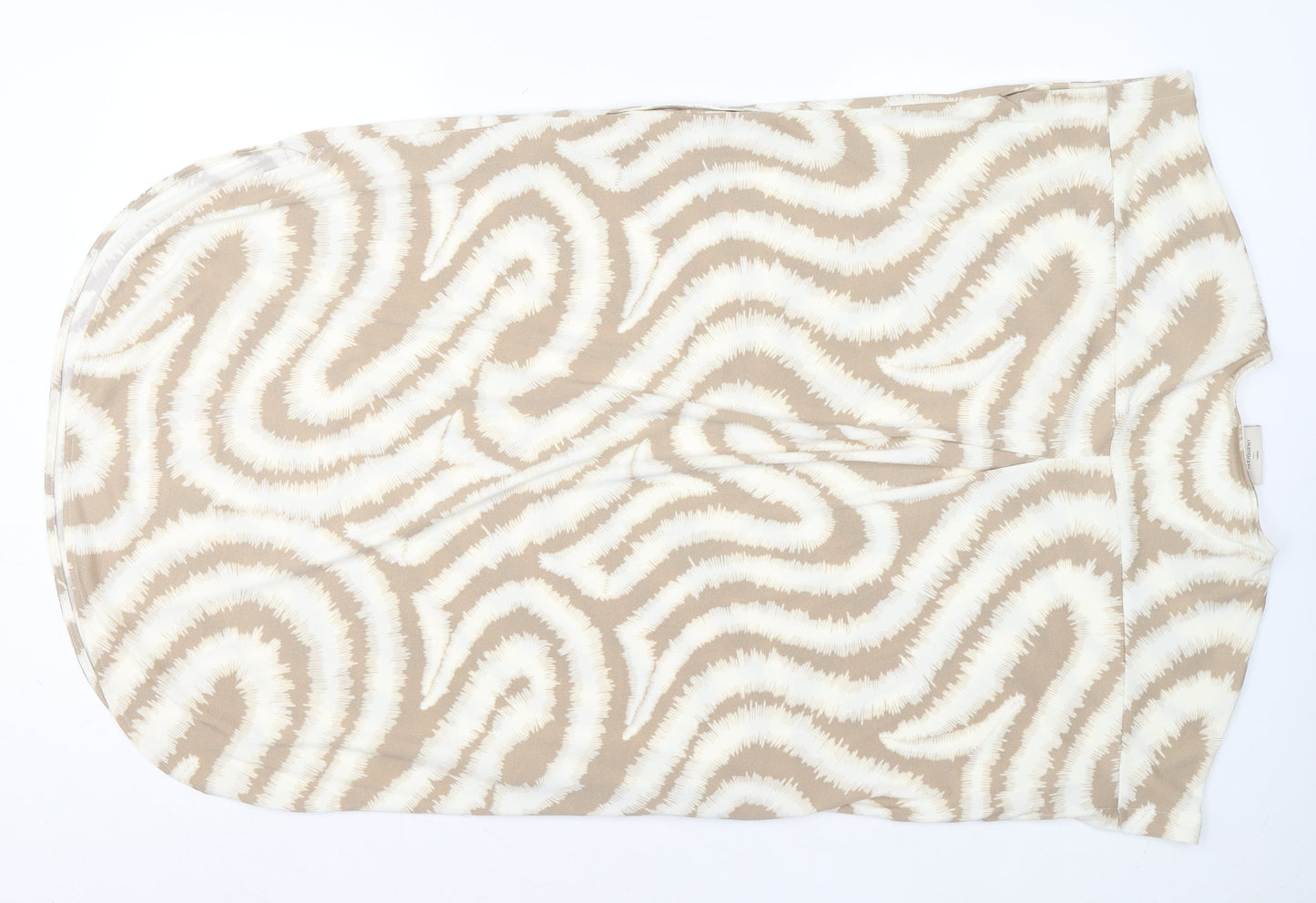 FREE/QUENT Women's Beige Abstract Shift Dress Size L