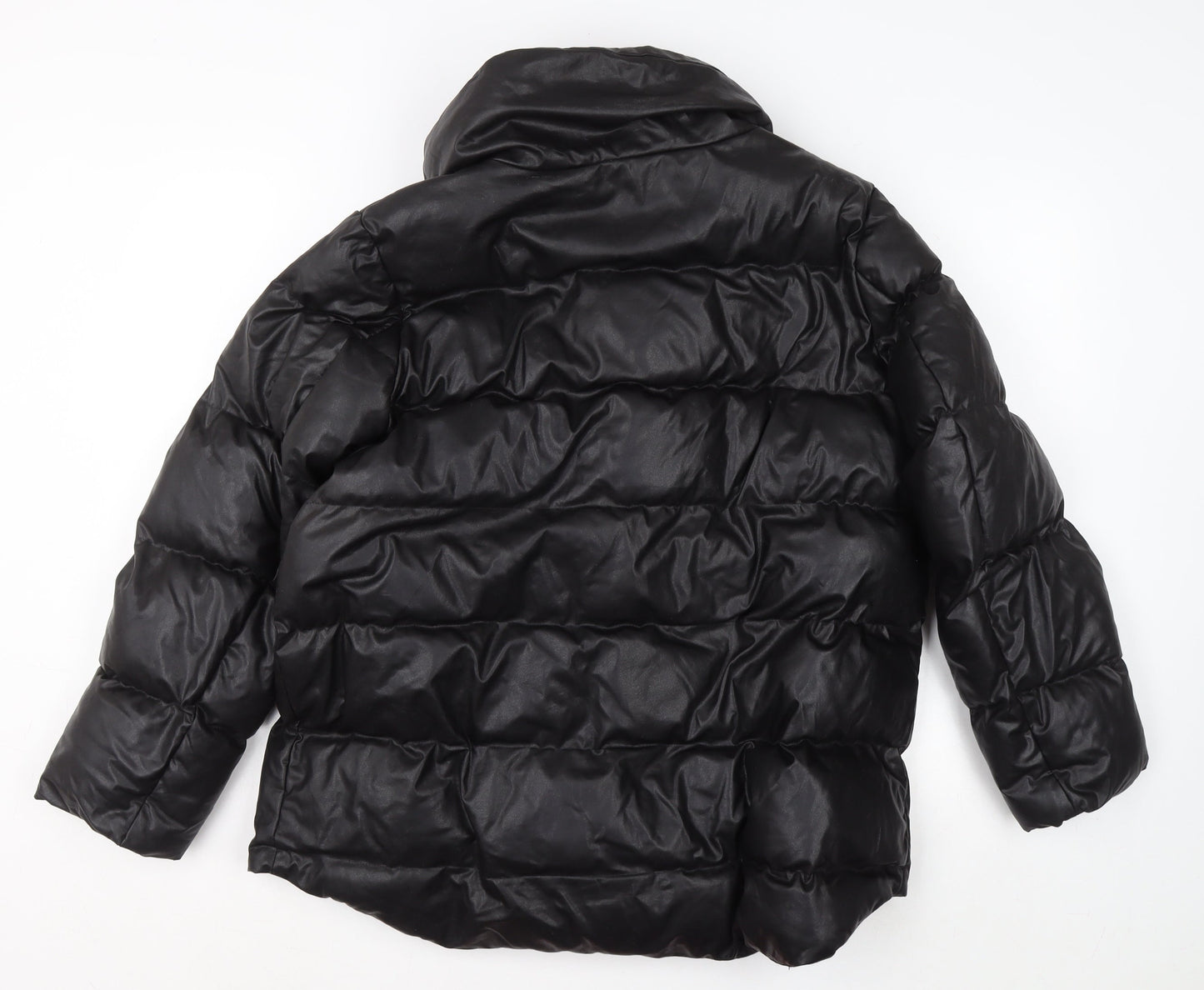 Next Womens Black Puffer Jacket Size 12 Warm Shower Resistant Winter Coat