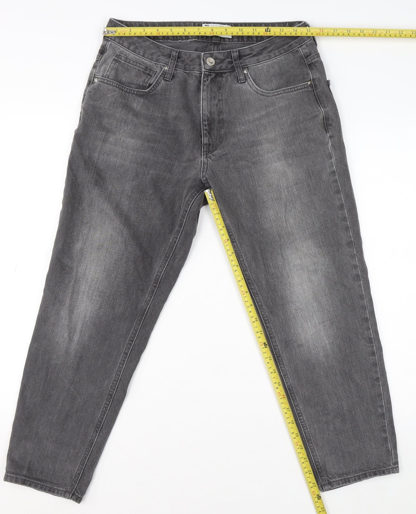ASOS DESIGN Men’s Grey Tapered Jeans W31 L30 Regular Fit Denim