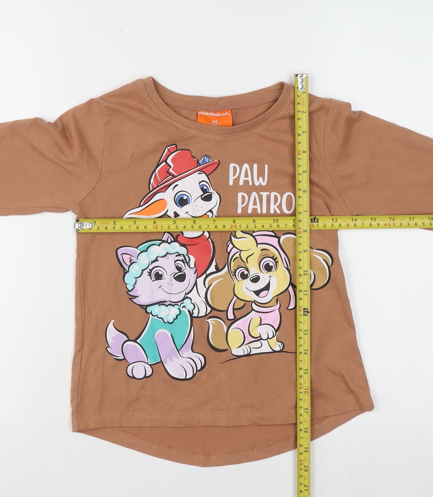 Nickelodeon Girls Brown Paw Patrol Long Sleeve T-Shirt 8-9 Years