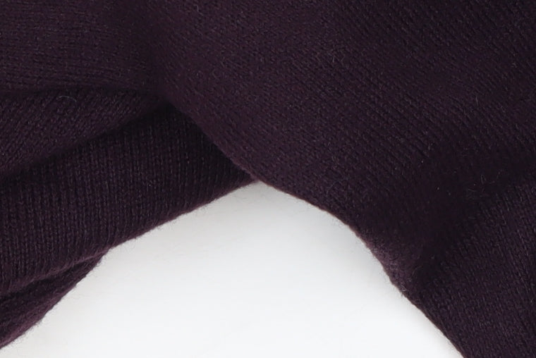 Pierre Cardin Men's Purple Collared Henley Jumper Size L