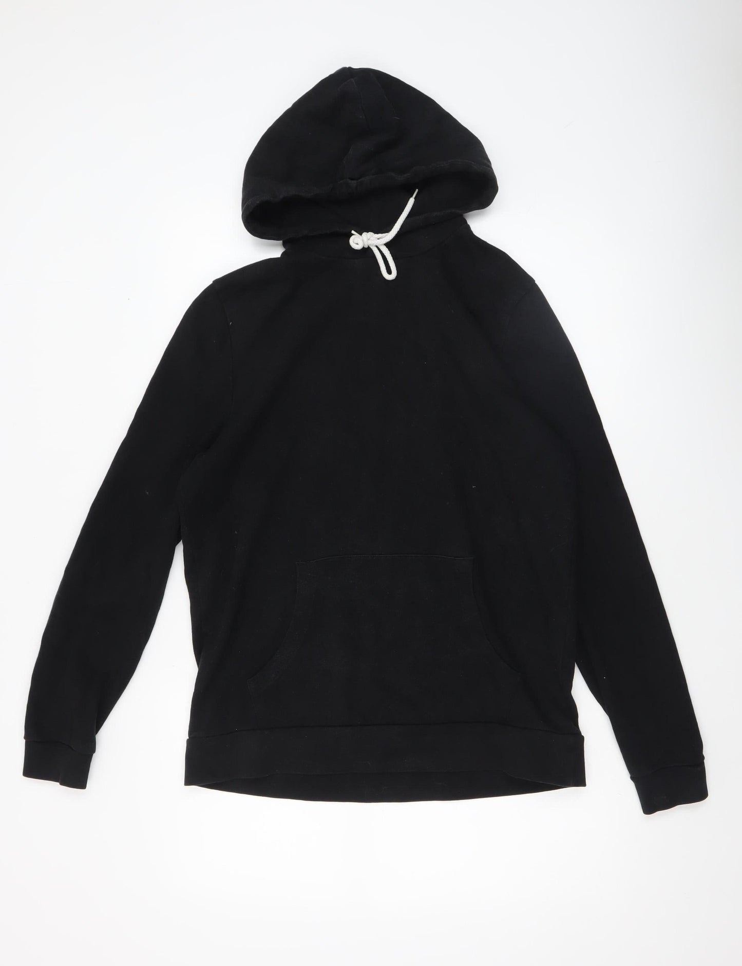 ASOS Men’s Black Pullover Hoodie Cotton Medium Regular Fit