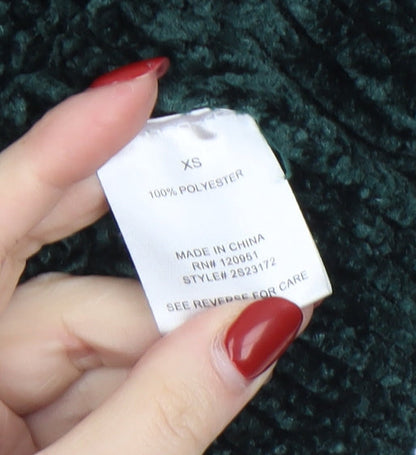 Pink Rose Women Green Chunky Knit Pullover Jumper XS