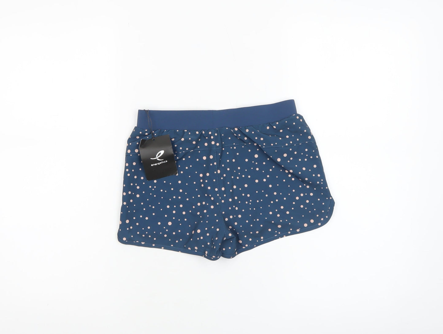 Energetics Girls Blue Polka Dot Athletic Running Shorts 10 Years