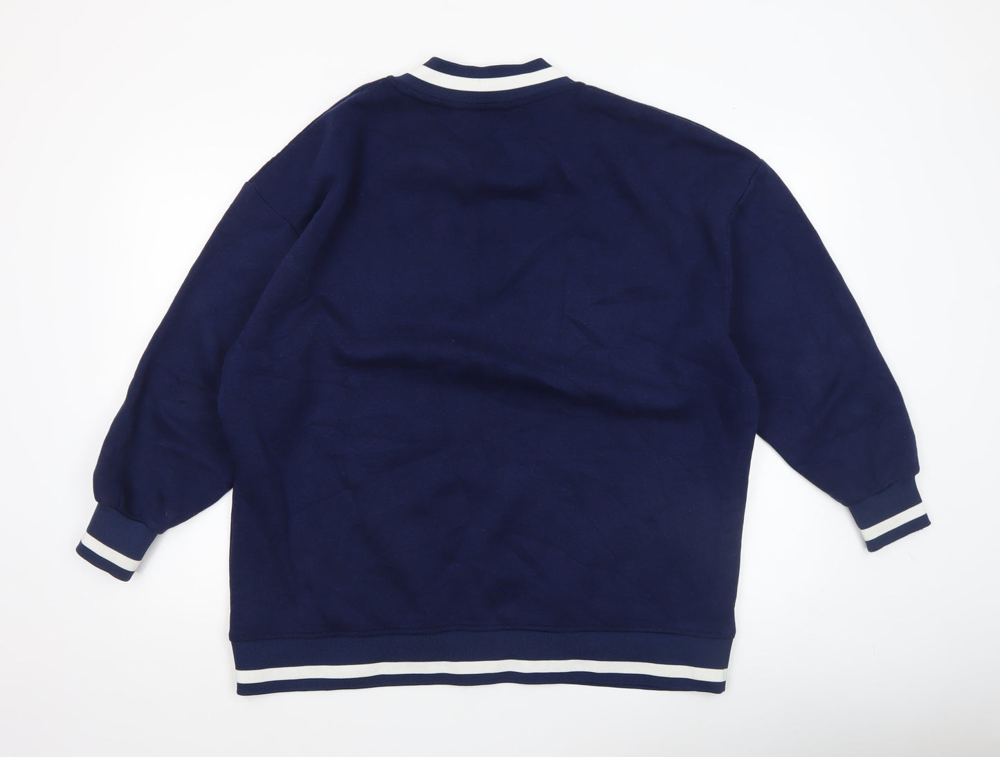 Primark Women's Navy Blue V-Neck Pullover Sweatshirt Size M 12-14