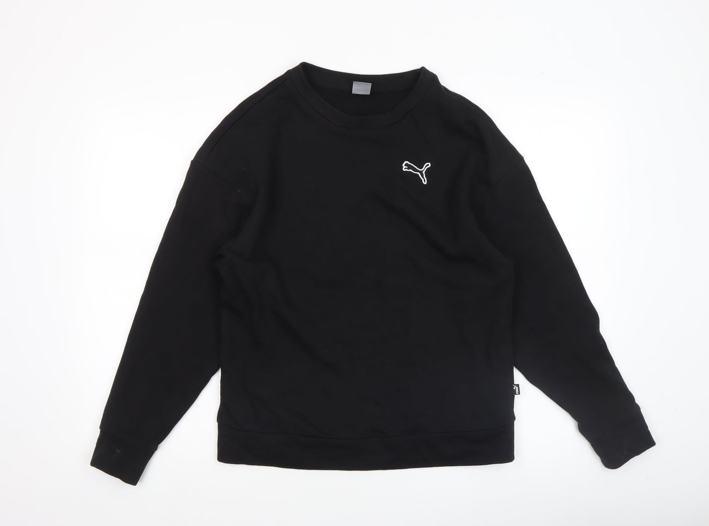 Puma Men's Black Small Crew Neck Cotton Sweatshirt Classic Fit