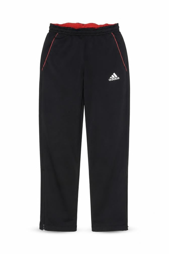 Adidas Men's Black Jogger Trousers S Elastic Waist Zip Hem