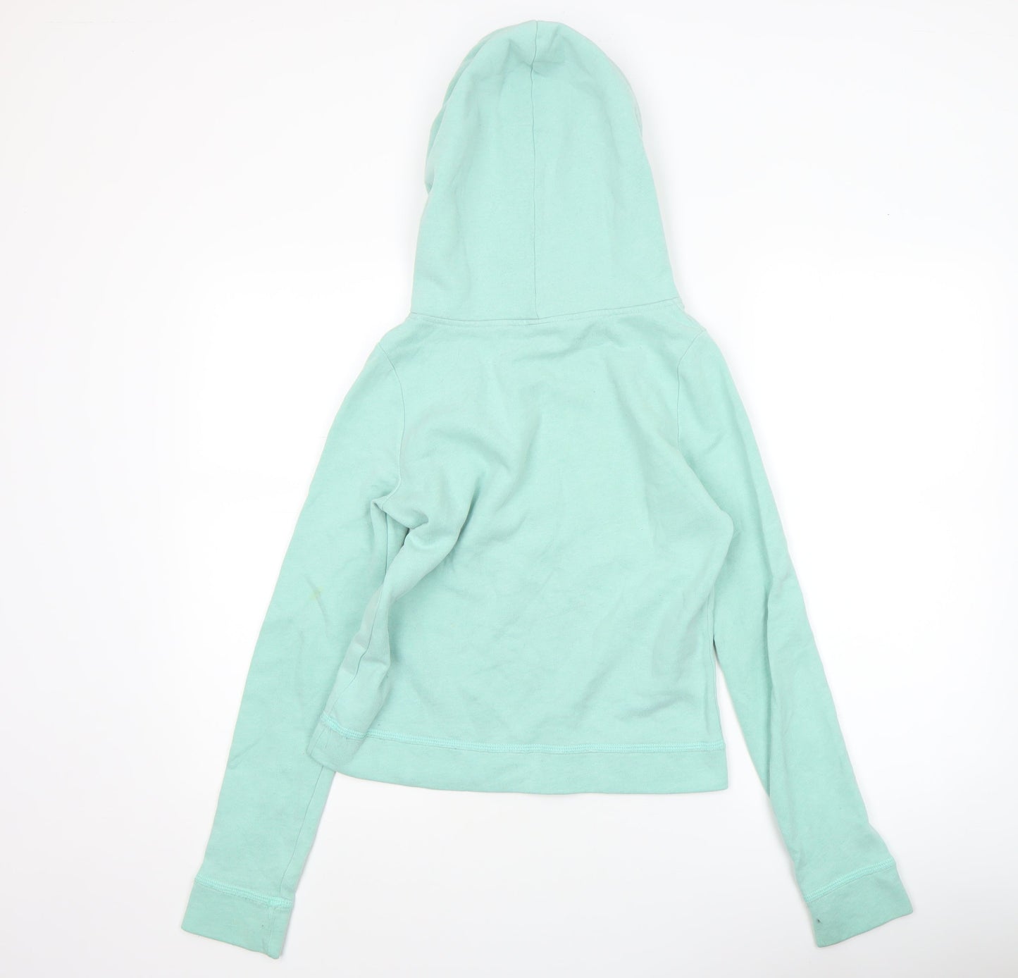 Hollister Womens Mint Green XS Pullover Hoodie with Logo Print