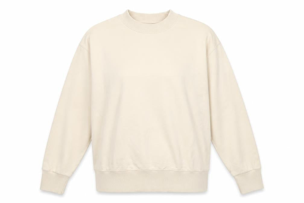 Next Women Beige Crew Neck Pullover Sweatshirt M
