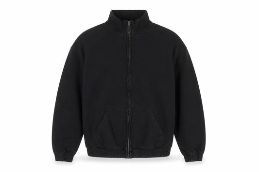 H&M Men's Black Relaxed Fit Cotton Zip Jacket Size 40