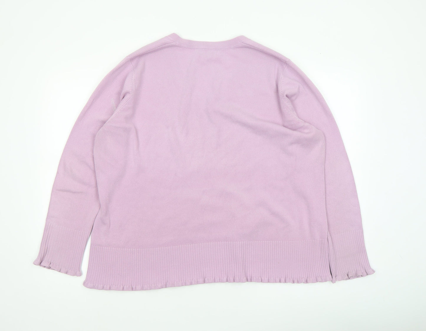Debenhams Women’s Purple V-Neck Acrylic Jumper Size 22